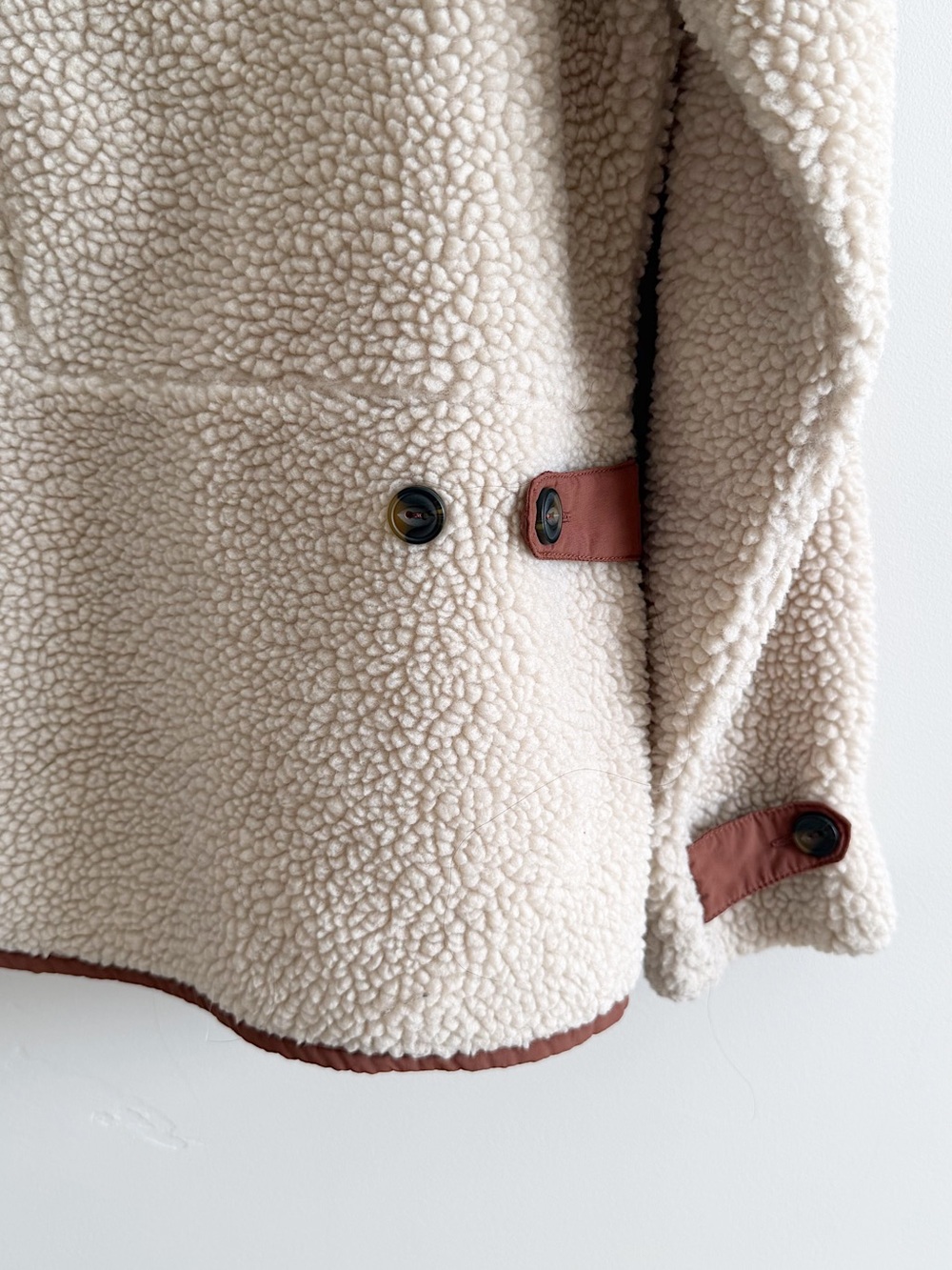 Patagonia Divided Sky Sherpa Fleece Zip Up Jacket in Natural - Picture 9 of 9